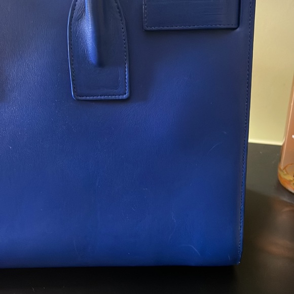 Saint Laurent Paris SAC DE JOUR MEDIUM Blue Italy Leather Strap - Picture 11 of 12